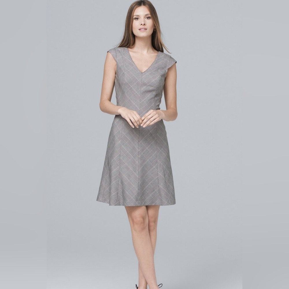 White house black market cap sleeves dress
